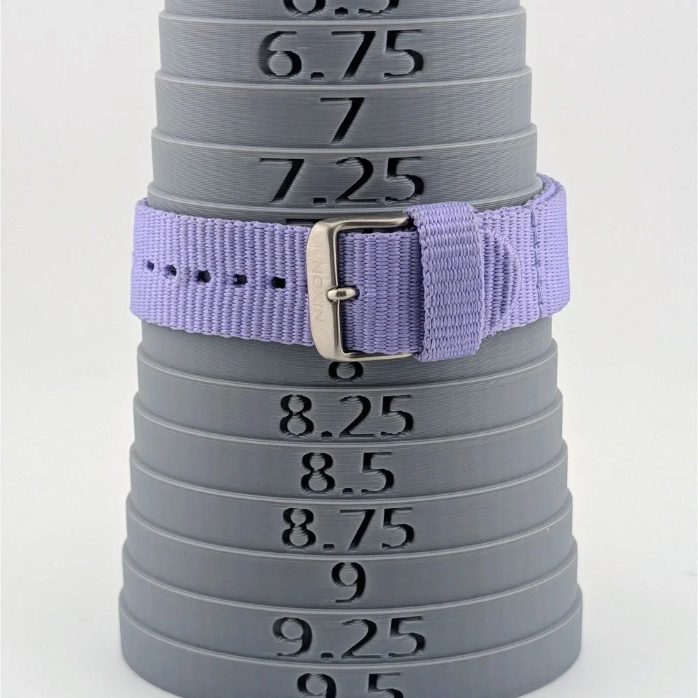 Nixon The Mod Women's Watch Lavender Dial Nylon Strap Stainless Steel 40mm